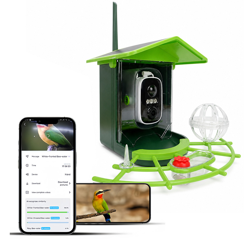Bird Feeder Camera Wifi Smart Ai - Kamera WiFi Cerdas dengan Panel Surya,