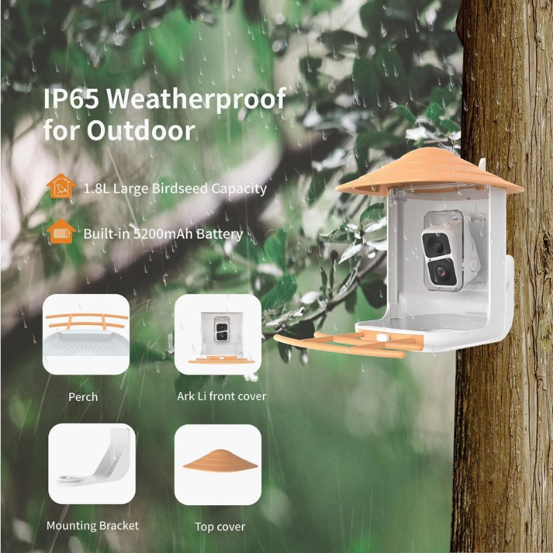 Pengumpan Burung Pintar AI 2L  - Bird Feeder Camera Wifi Smart Ai ulasan dan harga
