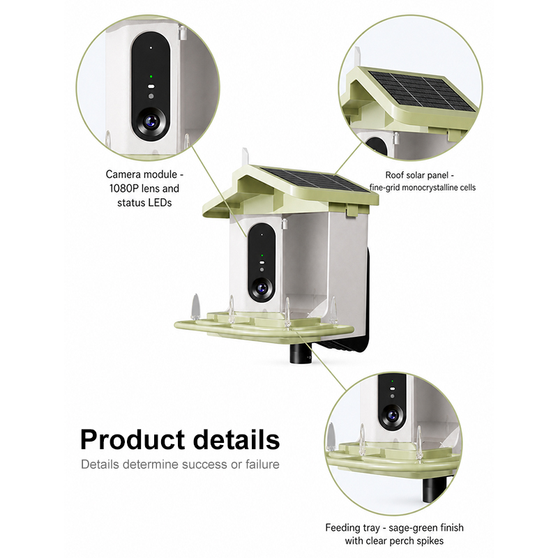 Pengumpan Burung Tenaga Surya  - Bird Feeder Camera Wifi Smart Ai ulasan dan harga