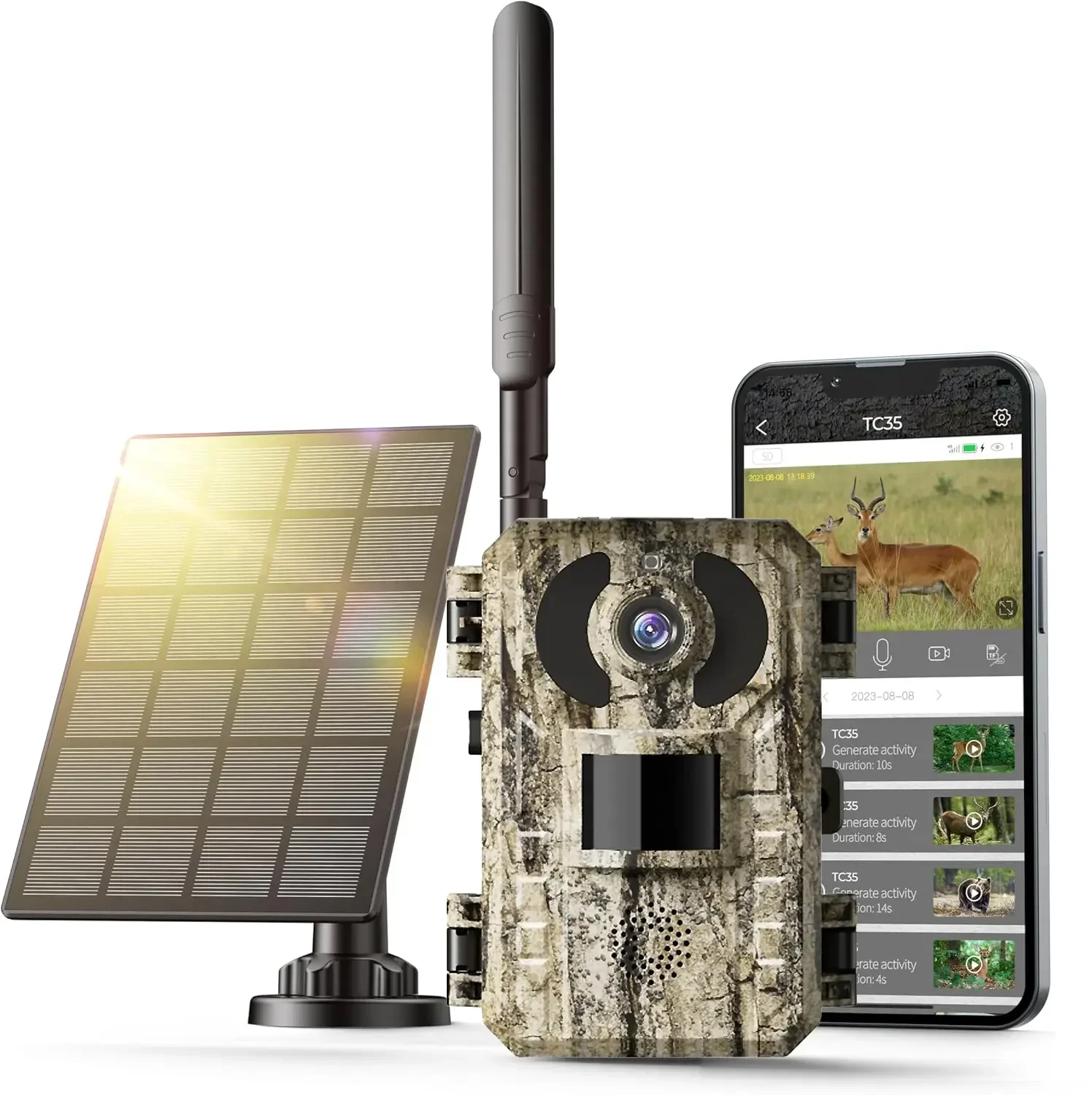 Kamera Jejak Seluler 4G LTE 8K - Hunting Game Camera Night Vision No Glow ulasan dan harga
